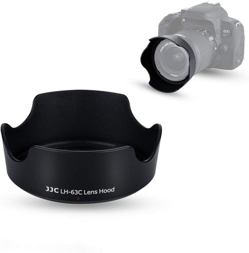 JJC EW-63C Reversible Lens Hood Sun Shade for Canon EOS Rebel T8i T7i T6i T5i SL3 SL2 90D 80D 70D 77D with Kit Lens