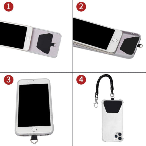 Doormoon Universal Phone Lanyard Tether with Patch, Stretchy Straps & Case Anchor for iPhone, Samsung, Pixel, Most