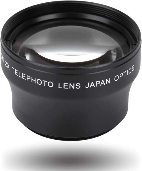 2X Telephoto Lens, HD Converter Lens for 37mm Mount Camera, Doubles Camera Zoom Default