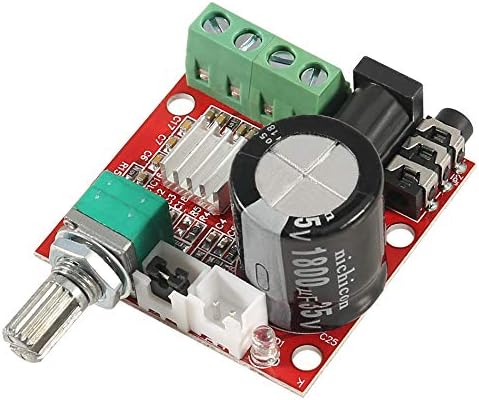 HiLetgo PAM8610 Mini Stereo AMP Digital Audio Amplify Board, 10W+10W Dual Channel Class-D Amplifier 12V DC