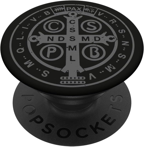Religious Catholic St. Benedict Medal, Christian PopSockets Adhesive PopGrip