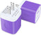 USB-A Wall Plug Charger Purple for Google Pixel 8a 8 7 Pro, Samsung Galaxy A55/A15/A53/S24/S23/S22/S21, 2-Pack USB