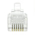 QualConnect Phone/Data RJ12 Crimp Connectors for Flat Cable, 6P6C, 50 Pieces