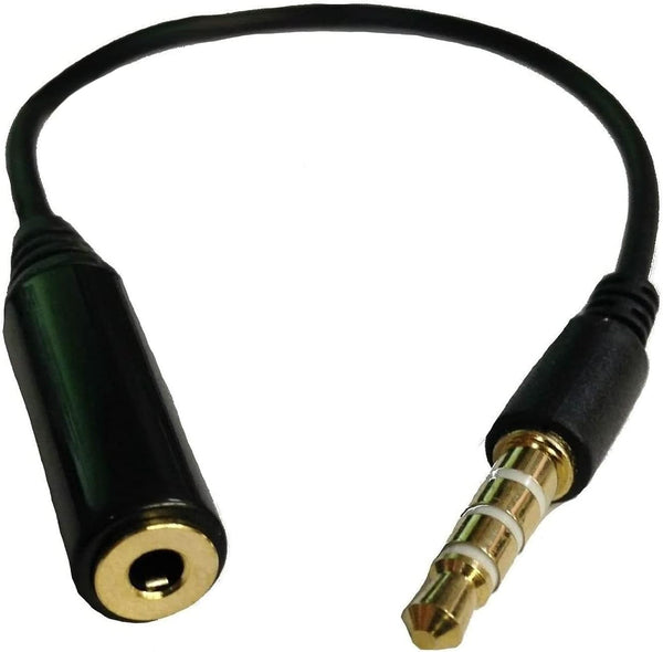 Black 3.5mm Male to 2.5mm Female Headphone Audio Adapter Extender Jack Stereo or Mono for Apple iPhone 6/6S/6+/5S/5 iPad Samsung Galaxy S8/S7/S6/S5 Note 5/4/3 & Most Smartphones & Tablets