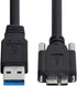 cablecc USB 3.0 A Type Male to Micro USB 3.0 B Male Cable with Mount Panel Screws