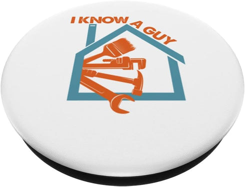 Construction Dad Funny Job Handyman Building Union Worker PopSockets Swappable PopGrip for Phone