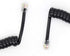 Telephone Handset Cord Detangler Cable, 2.64 to 22 Feet Uncoiled, Black, 2pcs Spiral Curly Cable Extension