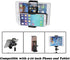 4-10 inch Phone and Tablet Tripod Mount with 1/4 inch Screw Thread for iPhone and Samsung Galaxy Tablets