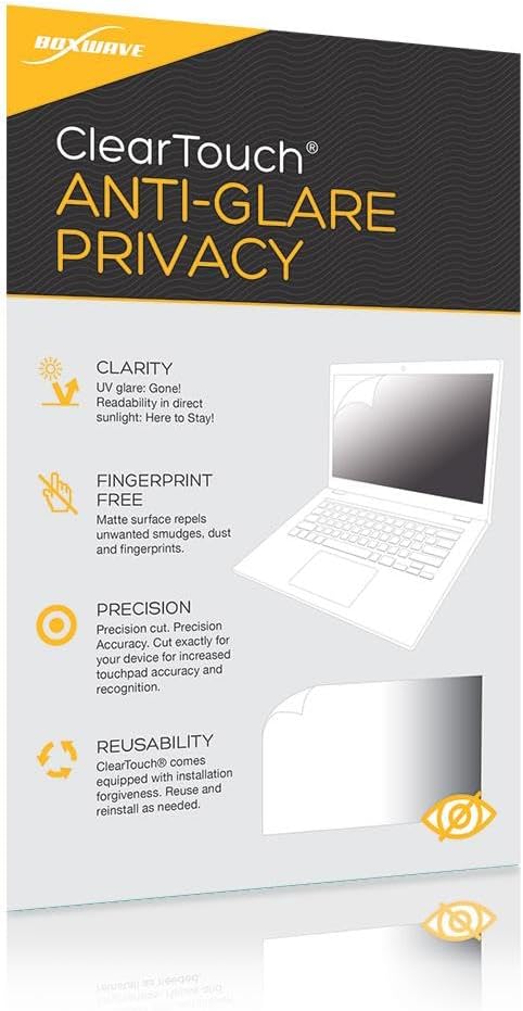 BoxWave ClearTouch Anti-Glare Privacy Screen Protector for Pax A920 (2-Pack), Flexible Film Anti-Glare