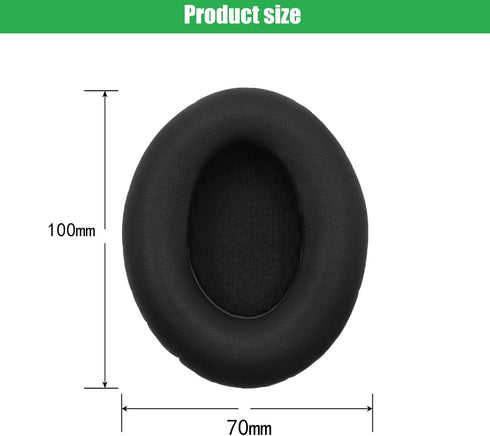 Sennheiser HD201 HD201S HD206 HD180 Ear Pads - Black Protein Leather Replacement Accessories for Resilient Comfort.