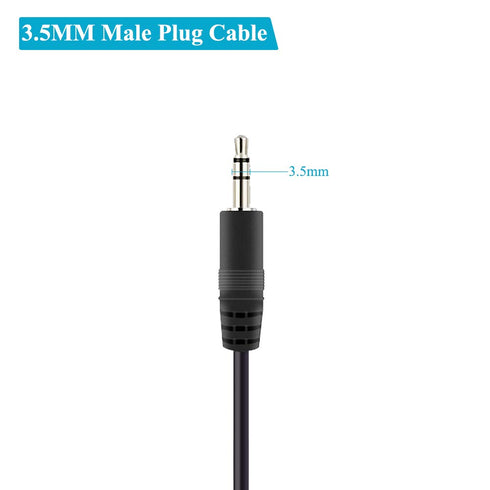 Fancasee 10 Pack 3.5mm Male Plug to Bare Wire TRS 3 Pole Stereo Audio Cable for Headphone Repair