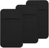 ACKLLR 3 Pack Cell Phone Card Holder, Adhesive Sticker for Back of Phone, Stretchy Fabric Card Sleeves