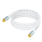 LDKCOK 3ft Coaxial Cable White, Premium RG6 75 Ohm Coax Cable for High-Speed