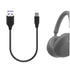 GEEKRIA USB Headphones, Vegan Leather Short Charger Cable Compatible with Sony WH-1000XM5 WH-1000XM4 WH-ULT900N