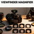 1.5X 6 Viewfinder Eyepiece Magnifier Fixed Focus for DSLR Camera, Mount Bases, Black - Clear Focus, Optical Glass