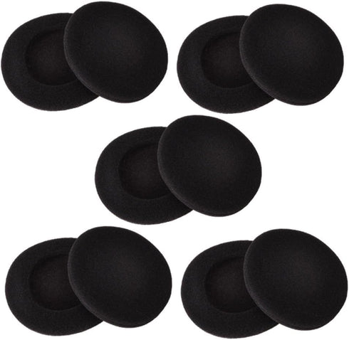 2 Inch Foam Pad EarPad Cover, Compatible with Sony Sennheiser Philips Headphones, 5 Pairs, Black