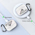 RockMax Cute Clear Case for AirPods 2nd Generation with Black Keychain and Pink Decal Stickers