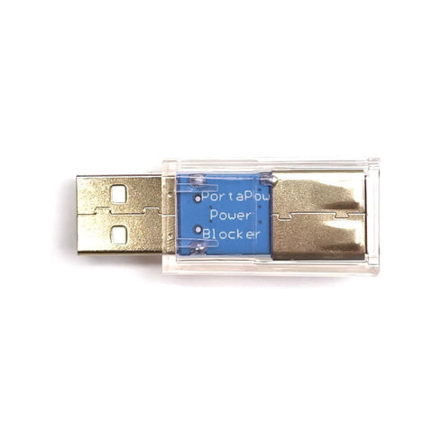PortaPow USB Power Blocker (Single Pack) - Stops Charging, Allows Data Transfer for Secure Connections.