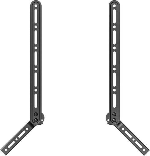 WALI Sound Bar Mount Bracket for Mounting Above or Under TV, Adjustable 3 Angled Extension Arm, Fits Most 23 to 65 Inch