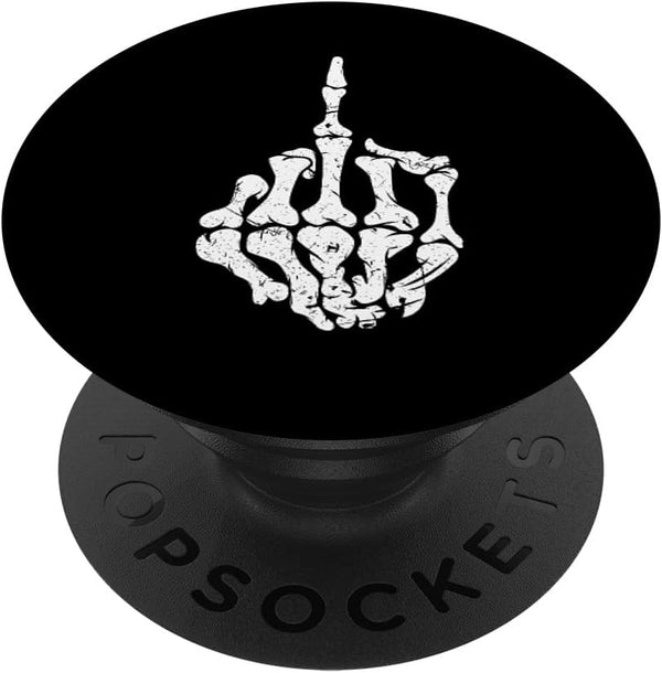 PopSockets Swappable PopGrip: Offensive Biker Middle Finger Skull