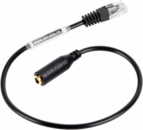 VoiceJoy 3.5mm Smartphone Headset to RJ9 Adapter Cable - 3.5mm Stereo Headphone Converter for Yealink IP Phones