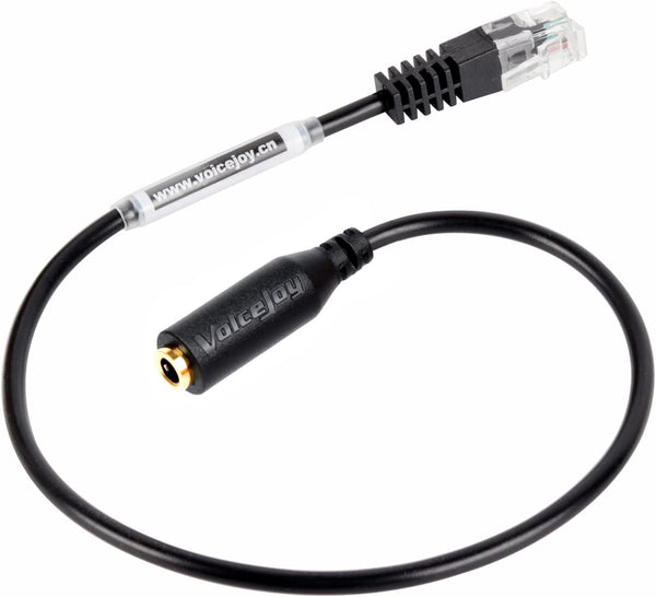 VoiceJoy 3.5mm Smartphone Headset to RJ9 Adapter Cable - 3.5mm Stereo Headphone Converter for Yealink IP Phones