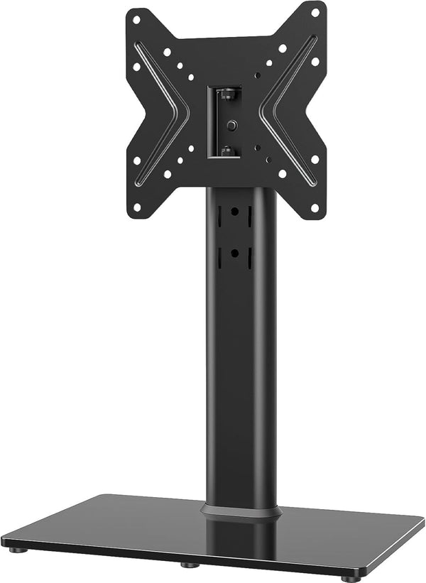 Universal Swivel TV/Table Top Stand for 19 to 43 inch TVs, 90 Degree Swivel, 4 Level Height Adjustable