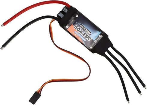 Generic 60A 5V 3A Bidirectional Brushless ESC, Full Power Testing, Responsive Handling for RC Car, Boat, Ship with BEC