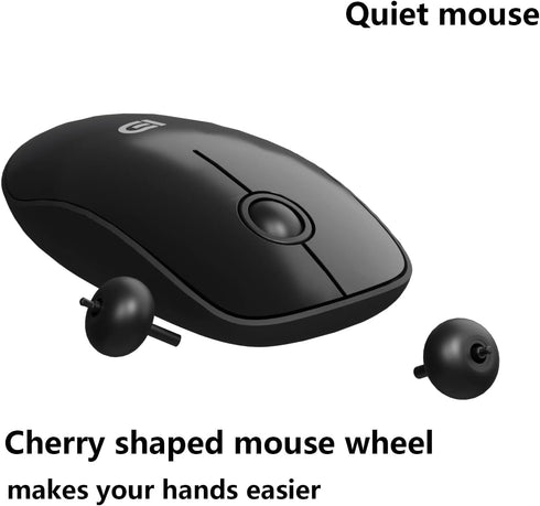 Small Wireless Keyboard and Mouse, Portable for Laptop/PC