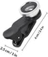 OUNONA 2 Sets 3-in-1 Clip-on Smartphone Camera Lens Kit with Fisheye Wide Angle and Macro Lens Silver Multifunctional