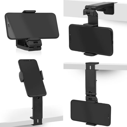 2X Airplane in Flight Phone Holder, Universal Foldable Pocket Size Smartphone Mount, 360° Rotation for Travel