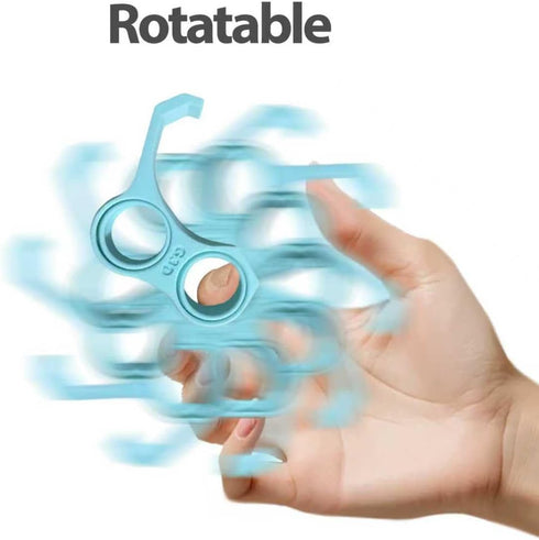 ZVthesea Ergonomic Finger Stand Phone Holder, Finger Phone Holder, Pinky/Ring Finger Grip Strap, Stress-Relieving Toy