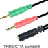 ENVEL Headset and Microphone Splitter Cable, 3.5mm Jack Audio Adapter, Y Splitter for PC