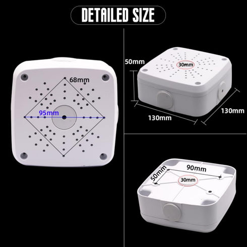 5" Security Camera Base Junction Box, Universal Electrical Box for CCTV Surveillance Cameras, Plastic Waterproof