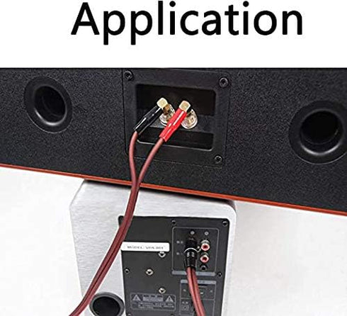 XMSJSIY Banana Plug to RCA Speaker Cable, RCA Male to Banana Plugs, 4mm OFC HiFi Speaker Wire 3.28FT