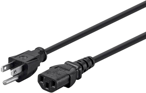 Monoprice Power Cord - NEMA 5-15P to IEC 60320 C13, 18AWG, 10A/1250W, 125V,