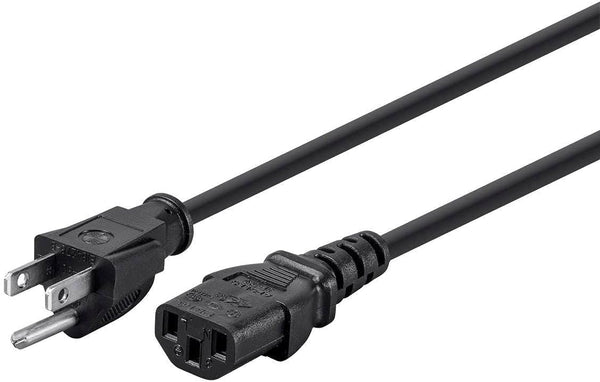 Monoprice Power Cord - NEMA 5-15P to IEC 60320 C13, 18AWG, 10A/1250W, 125V,
