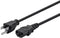 Monoprice Power Cord - NEMA 5-15P to IEC 60320 C13, 18AWG, 10A/1250W, 125V,