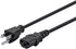 Monoprice Power Cord - NEMA 5-15P to IEC 60320 C13, 18AWG, 10A/1250W, 125V,