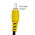 2Pcs RCA Phono Right Angle 90 Degree Male to Male Audio Subwoofer Cable, Gold Plated for Home Theater