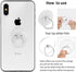 Exoer Cell Phone Ring Holder Stand Transparent Finger Grip Loop Finger Ring Stand (Black Sliver Gold Rose Gold