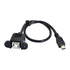 chenyang CY Mini USB 5pin Male to USB B Female Panel Mount Cable, 20cm with Screws