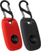 Geiomoo Silicone Case for Tile Pro 2022 Tracker - Soft Flexible Scratch Resistant Cover with Carabiner (2 Pack Red +