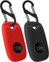 Geiomoo Silicone Case for Tile Pro 2022 Tracker - Soft Flexible Scratch Resistant Cover with Carabiner (2 Pack Red +