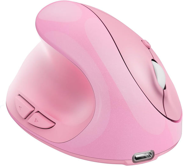 Generic Left Handed Ergonomic Mouse Jiggler,Vertical Wireless & Rechargeable,2.4G USB Carpal Tunnel Lefty