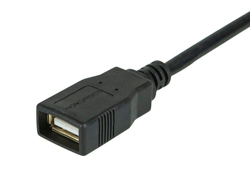 Monoprice USB 2.0 Type-A Male to Female Extension Cable, Gold Plated, 15 Feet, Black, 28/24AWG