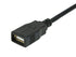 Monoprice USB 2.0 Type-A Male to Female Extension Cable, Gold Plated, 15 Feet, Black, 28/24AWG