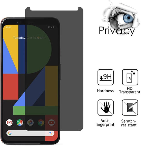 VIESUP Privacy Screen Protector for Google Pixel 4 5.7" - 2pcs Ultra Thin Anti-Scratch Anti-Spy Tempered Glass