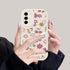 Designed for Samsung Galaxy A14 5G Case with Cute Flowers Floral Pattern for Women Girls Soft PU Leather Protective Case for Galaxy A14 5G-Pink