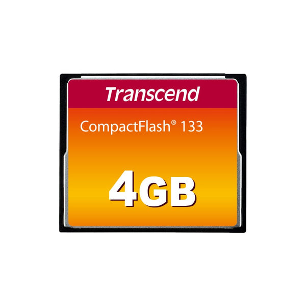 Transcend CF133 CompactFlash Memory Card 4GB, Up to 30MB/s, DSLRs Camera Card, MLC